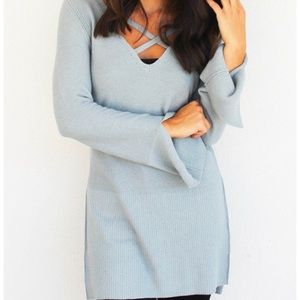 Free People Crisscross Tunic Sweater